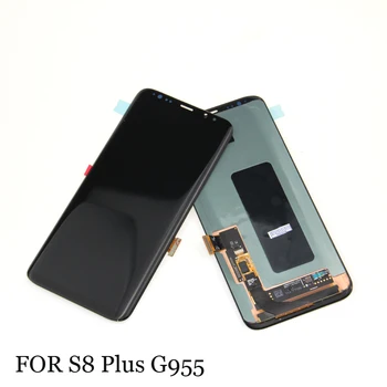 LCD SAMSUNG Galaxy S8 Displejs S8 Plus G950 G950F G955 G955F Touch Screen Digitizer Montāžas instrumenti