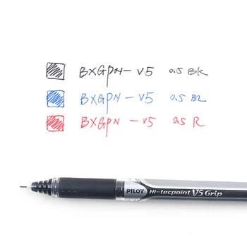 3Pcs Japāna IZMĒĢINĀJUMA gēla pildspalva BXGPN-V5 modernizētas versija taisni šķidruma adatu, pildspalvu galvu uz ūdens bāzes pildspalva 0.5 mm Hi-Tecpoint V5 Rokturis