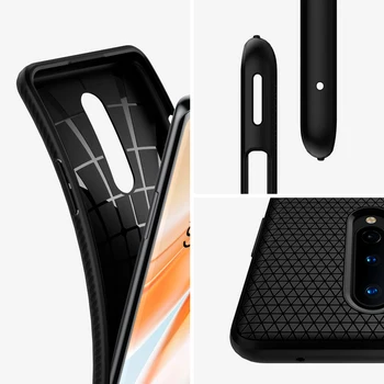 Spigen OnePlus 8 Gadījumā, Šķidru Gaisu Matētā Melnā Viegls Anti-Slip Telefonu Gadījumos un Aptver OnePlus 8