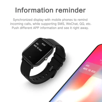 Vwar P8 Krāsu Ekrāns Smart Watch Sievietes vīrieši ar skārienekrānu Fitnesa Tracker asinsspiediens Smart Pulkstenis Sievietēm Smartwatch par Xiaomi IOS