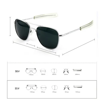 ASV Grupa RE Polarizētās Saulesbrilles, Lēcas, Amerikas Armijas Militāro Pilots, Saules Brilles Vīrietis Sieviete Modes Vintage augstākās Kvalitātes 024