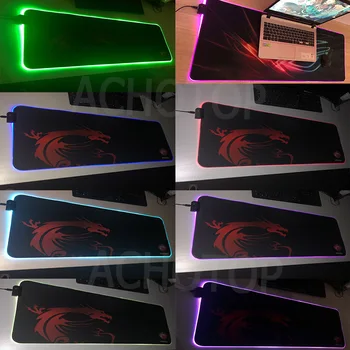 Anime League Of Legends Spēļu Pele Spilventiņu Datora peles paliktnis RGB LED Backlit Mause Liela Galda, Klaviatūras, Peles paklājs