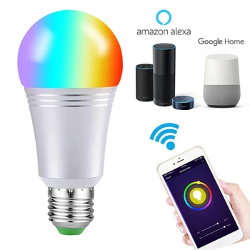 Wifi smart spuldzes E14/E27 gudrā māja tālrunis dimming atbalstu, Alexa, Google IFTTT gudra runātāja balss kontroles 9W LED dekoratīvās gaismas