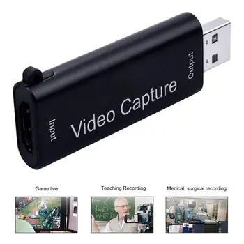 USB 2.0 Placa De Video Capture Karte, Audio Uztveršanas Ierīces Diktofona Spēle Ierakstu Kolekcionārs Par Ps4 Windows Linux