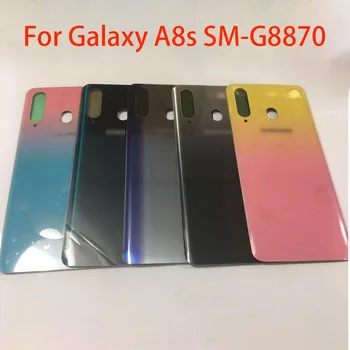 Samsung Galaxy A8s SM-G8870 Atpakaļ Akumulatora Vāciņu Durvju Mājokļu gadījumā, Aizmugurējā Stikla Nomainītu detaļas Samsung Galaxy A8 s