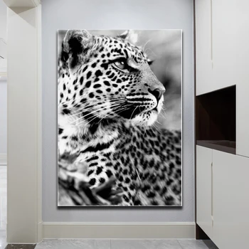 Plakātu, Gleznu Dzīvnieku Leopard Sienas Art Pictures Cuadros par Mākslas darbs Iespiests uz Plakāta Kanvas Glezna Mājas Dekors Dzīvojamā Istaba