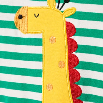 Ziemas, Rudens Jaundzimušo Bērnu Bērnu Apģērbu Meitene Zēnu Romper Cute Giraffe Svītrainām garām piedurknēm Kokvilnas Zīdaiņu Apģērbs, Apģērbs 1-11M