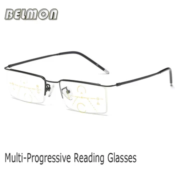 Belmon Multi-Focal Pakāpeniski Lasīšanas Brilles Sievietēm, Vīriešiem Presbyopic Dioptriju Brilles Briļļu Vīrietis +1.0+1.5+2.0+2.5+3.0 RS800