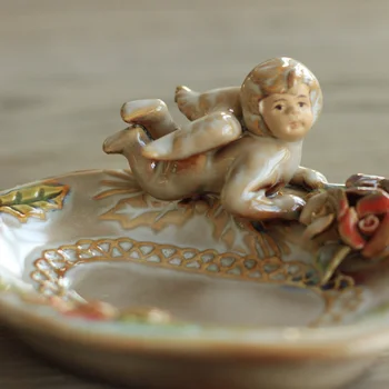 Eiropas Mācītāja Ciems Eņģelis Mājas Iekārtojums Vannas Piederumi Augļu šķīvītis Keramikas Trauku Ziepes Lodziņā Suši trauku Mazas plāksnītes dāvanu