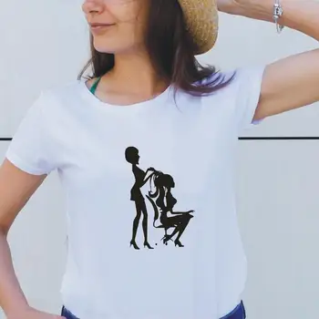 Vasaras Sieviešu T Krekls Modes Frizieris Drukāt Īsām Piedurknēm Tee Kreklu Femme Hipster Harajuku Tshirt Sieviešu Topi Camisetas Mujer