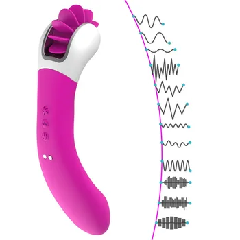 12 Ātrumu Rotācijas Mutvārdu Vibrators Sievietēm G Spot Klitora Stimulators AV Massager Apkures Mēles Laiza Pieaugušo Seksa Rotaļlietas