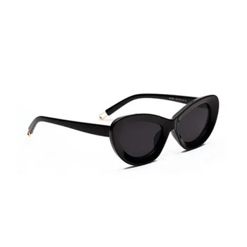 2019 Vintage Cat Eye Saulesbrilles Sieviešu 2018 Konfektes Krāsu Retro Zīmola Dizainere, Saules Brilles Vīriešiem Liels Cateye Brilles UV400