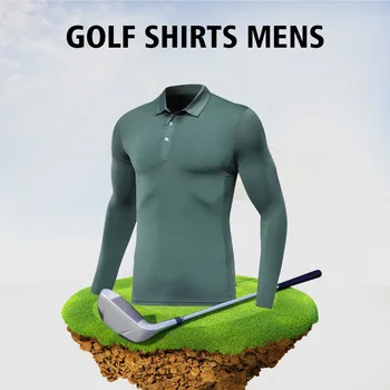 Ir 2021. Vīriešu Golfa Krekls ar garām Piedurknēm Elpojošs Golfa Valkāt Vīriešu Sporta apģērbu un Golfa Valkāt Atloks Sporta Ātri Sauss
