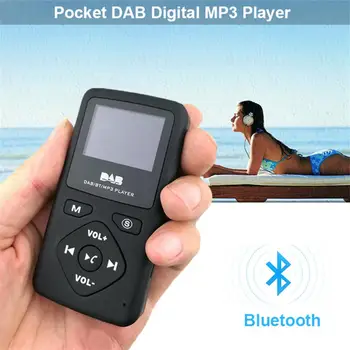 DAB Digitālais Radio Bluetooth 4.0 Personas Kabatas FM Mini Portatīvie Radio Austiņas MP3 Micro-USB Mājas