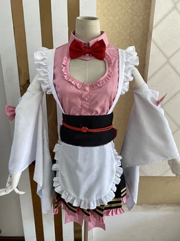 Anime Demon Slayer:Kimetsu nav Yaiba Kanroji Mitsuri meitene apģērbs lolita kleita Cosplay Kostīmu pielāgota
