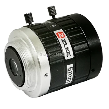 5megapikseļu C Mount 6mm FA Mašīnu Redzi fiksēta fokusa attāluma objektīvi Rūpniecības kameras manual Iris CCTV Lens zema traucējumus