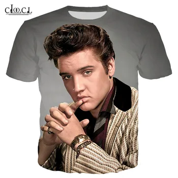 Elvis Presley 3D Drukas Vintage Gadījuma T-Krekls Sievietēm, Vīriešiem ar Īsām Piedurknēm T Krekls Rock Dziedātājs Elviss Tee Krekli Vasaras Topi Retro