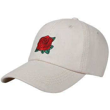 Jaunu fashon tētis cepures vasaras vīriešu beisbola cepure kokvilnas cepure rožu izšūti golfa cepures kokvilnas cepures sievietēm snapback cepures gorras