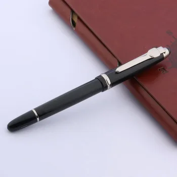 JINHAO 163 biroja metāla melnā dāvanu Sudraba strūklaka Pildspalvu