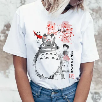 Totoro T Krekls Sieviešu Top Tee Krekli, T-krekls, T korejiešu Stilā Kawaii 80 Grafikas 90s Harajuku Sieviešu Ulzzang Gadījuma