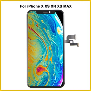 AAA Kvalitātes LCD iPhone X XS XR XS MAX Displejs LCD skārienekrānu, Digitizer Montāža Nomaiņa