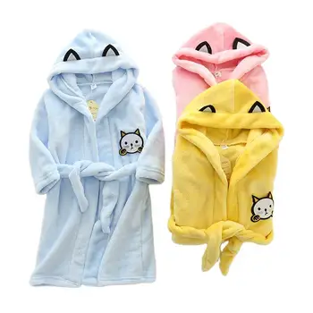 Bērniem Panda Kapuci Peldmētelis Bērnu halāti Pirts Drēbes Karikatūra Dzīvnieku Sleepwear Meitenēm Zēnu Pidžamas
