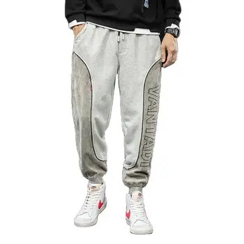 Japāņu Modes Gadījuma Kravas Bikses Vīriešu Velveta Savienoti Dizainers Loose Fit Joggers Harēma Bikses Streetwear Hip Hop Treniņbikses