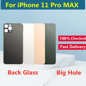 Atpakaļ Stikls iPhone 11 Pro Max Atpakaļ Mājokļu Akumulatora Vāciņu Aizmugurējo Durvju Stiklu iPhone 11 Pro Atpakaļ Stikls Rezerves Daļas