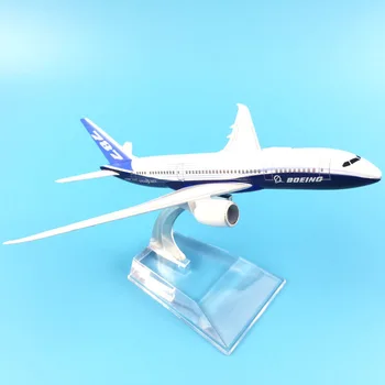 Plaknes Gaisa kuģa Modeli Lējumiem Metāla Modeļa Lidmašīnas 16cm 1:400 Boeing 787 Lidmašīnu Lidmašīnas Modeli, Rotaļlietas, Dāvanu