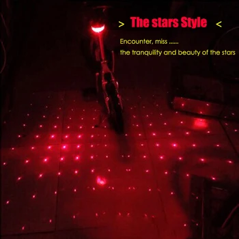 Velosipēds velosipēdu Velosipēdu LED gaismas Lāzera paralēli gypsophila līnijas atstarotāju, kabatas lukturītis lightset Ar iepakojumu bez akumulatora