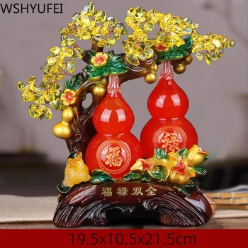 Ķīnas Laimīgs Naudu Ķirbis Augu Sveķu Statuja Mājas Dekors Dzīvojamā Istaba Ieejas Rotājumi Ziemassvētku Un Dzimšanas Dienas Dāvana Rotājumi