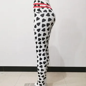 Kaminsky Augsto Vidukli, Fitnesa Zeķes Sievietēm Sirdsdarbība Drukāšanas Modes Push Up Sexy Potītes Garuma Bikses Elastību Sieviešu Zeķes