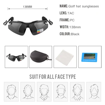 Āra Polarizētās Brilles Zvejas Cepuri Mices Sporta Saulesbrilles Klipus Caps Grozāms Objektīvs Zvejas Riteņbraukšanas Pārgājienu Golfa Brilles