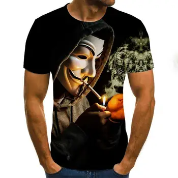 Karstā Pārdošanas Klauns T Krekls Vīriešiem/sievietēm Joker Sejas 3D Iespiesti Terora Vasaras Modes T-krekli izmērs XXS-6XL