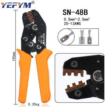 Komplekts liekās griešanas vadu knaibles Y1 uzvalks rīki SN-48.B 0.5-2.5mm2 knaibles 9 žokļa spraudņa/caurule/izolācijas termināļa zīmola instrumenti