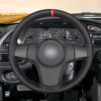 Melna Mākslīgās Ādas Automašīnas Stūres Rats Segumu Chevrolet Niva 2009-2017 (3-Spieķu) Vauxhall Corsa D) Opel Corsa D)