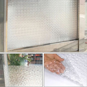 45x100cm 3D Anti UV Logu Stikls Uzlīmes Vannas istaba Matēts Uzlīmes Aizsardzībai, pašlīmējošas Varavīksnes 2020 