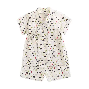 Jaundzimušo Jumpsuit puiku drēbes Japāņu Yukata Kokvilnas Gudrs Rīsu bumbu modelis Apģērbs Bērnu Toddler Mājās pakalpojums
