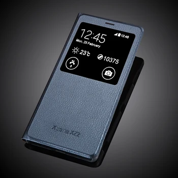 2018 Jaunā Luksusa PU Leather Flip Case Sony Xperia XZ2 5.7 collu Aizsardzības Korpusa Aizmugurējo Vāciņu gadījumos ar skatu logu