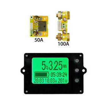 5in1 Coulometer Battery Monitor Indikators/Testeri Akumulatoru VOLTS/AMP/Jaudas/Ietilpības/Uzlādes laiks Digitālo Skaitītāju 12V 24V 36V 48V 72V